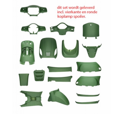 Kappenset Look A Like LX mat groen - Polderscooter