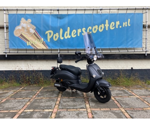 Retro mat zwart